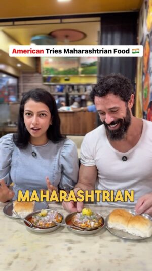 Kyle Paul Instagram - American tries Maharashtrian Food for the first time in India 🇮🇳 
.
.
.
#mumbaifood #reelsindia #maharashtrianfood #misalpav