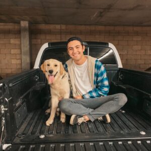 Kyson Facer Instagram - A lot of you might not understand but for someone who’s always dreamed about having a big dog and a truck...this is pretty dang special