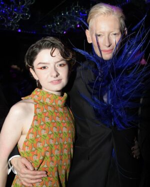 Lachlan Watson Instagram - i’ve only ever said one name when asked who i aspire to be like. tilda, you are everything and everything. thank you for paving the way for us oddities. 

also- go see @problemista if you want your world to change <3 
@a24
