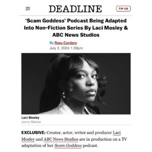 Laci Mosley Instagram - CONgregation we got the holy trinity!💃🏽 

All of my children have the same name but they are VERY different. Shooting this show, meeting scammers face to face and those that were exploited by them has changed my dna. I can’t wait to share it with you all. ❤️