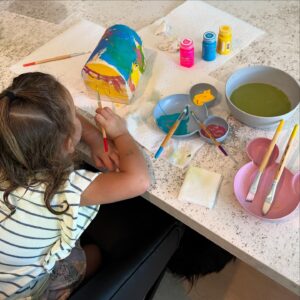 Lala Kent Instagram - I took Ocean to the beach to play with her cousins. I wore the one and only one piece that fits me. I never want to see it again after I have Baby S 😂 Ocean and Summer continue to steal the show at all times. I found a stretchy look to wear to the Miss USA pageant ( @scheana was one of the judges). I was doing some judging of my own while I shoved popcorn in my face, pretending I was in Miss Congeniality (all of the women were absolutely beautiful!) We went back to my home state of Utah. Ocean’s favorite part was the gondola and s’mores. She loves Park City, Utah! She also painted her treasure box. We’ve been working on sleeping in her own bed like a big girl and she has been killing it! Every night she sleeps in her own bed she gets a sticker on her sleep chart- once she completes a whole row (week), she gets a toy from the treasure box. We are 5 nights in y’all! Wish us luck!!