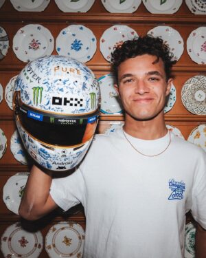 Lando Norris Instagram - Honour to team up with @herendporcelain on this hand painted masterpiece for Hungary. When we got together we knew we wanted to do something special and here it is. From the bottom of my heart thank you (and sorry about last year) ❤️