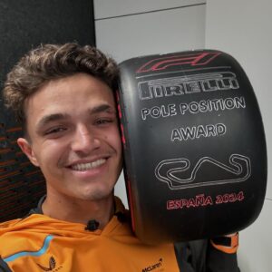 Lando Norris Instagram - POOOOOOLE POSITION!! Good to be back. ☝️