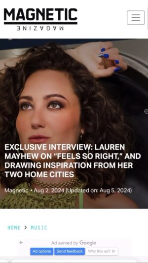 Lauren C. Mayhew Instagram - Thank you so much @magnetic_mag 😎 for this awesome article on my world 🌎 as a touring DJ, the making of the #MusicVideo for song: #FeelsSoRight, and the other AMAZING artists who helped me create it. @luckyguessmusic Check out the full article in the bio link above ⬆️ 
.
.
Special thanks: @stormmusicgroup 
@nickwarnermedia 
.
.
Photos: @andredominique_