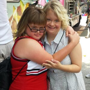 Lauren Potter Instagram - Kate were just waiting on word from @janelynchofficial but I think you would be the perfect #cheerio #beckyandsue @specialolympics @la2015 #specialolympics #reachupla