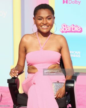 Lauren Spencer Instagram - Hi Barbie!!! 💖Your bestie served as life-size wheelchair Barbie on the pink carpet for the @barbiethemovie premiere! Of course @disabilityfashionstylist did her thang   we made it on a BEST DRESSED LIST! 😝 And @newjackcinema_ wheelchair Barbie chain was a whole fashion moment. Such a special night. It’s a FANTASTIC film and being in the same room with THAT cast was truly inspiring. Ya girl is up next I promise you that (manifesting ✨)   you know my @whill_us is gonna be with me & should be with you too use code: LOLO8 at @scootaround to get yours. 🔗LINK IN BIO #accessiblebarbie #livesololifestyle #barbiemovie