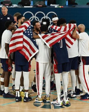 LeBron James Instagram - AVENGERS ASSEMBLE!! Mission Complete 🥇🇺🇸🫡👑