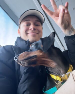 Lemon Instagram - showing off my little wiener cause Louis turns 2 today 😭💛🌭
