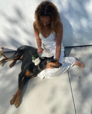 Leona Lewis Instagram - I don’t really know where to begin…I’m heartbroken. I had to say goodbye to my little Forrest, my best friend through so many phases of my life. I had only just gotten to the point of being able to talk about the loss of Zion, my beautiful Doberman who passed away 2 years ago. It was only 2 weeks after the birth of Carmel so it was very difficult to process the pain of losing him at that point. Forrest and Zion were two of the most precious gifts and I’m so grateful for each day I got to spend with them. My studio companions, my protectors from squirrels, my snuggle buddies, my baby boys. Life will never be the same without you but I still feel you around me and I know you are with each other laying by a window in that little bit of sunlight you both loved so much. Forever grateful I got to be your earth mama and thank you for opening up my heart with your love ❤️