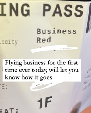 Lewis Spears Instagram - Come fly business class for the first time with me!