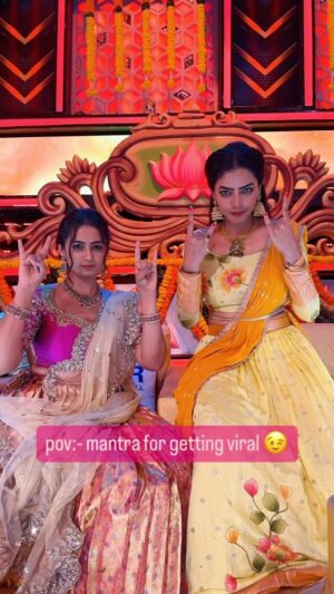 Likitha Murthy Instagram - Mantra for getting viral 😍😃😃✨chanting this 24/7 with my friends @likitha_murthy_15 🤣🤣