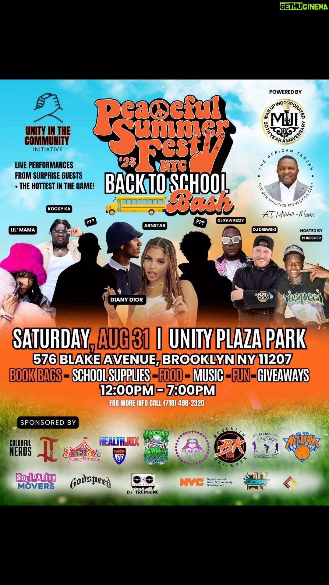 Lil Mama - 3 Likes - 🚨 NEXT SATURDAY AUGUST 31st 🗣️
PEACEFUL SUMMER FEST presents “UNITY IN THE COMMUNITY” BACK 2 SCHOOL BASH 💪🏾🏆
MUSIC 🔴 BOOKBAG GIVEAWAY 🔴 SUPPLIES 🔴 FREE FOOD & DRINKS 🔴 GIVEAWAYS 🔴 FREE HAIRCUTS
THIS IS A FAMILY AFFAIR SO BRING ALL OF THE KIDS TO PARTY B4 THEY GO BACK TO SCHOOL 📚🚌🎒
“WE ALL WE GOT” 🗣️