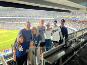 Lincoln Riley Instagram - Dodgers game with the family-