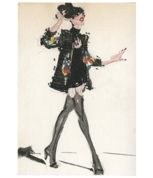 Liza Minnelli Instagram - #FashionFriday from my archives: With my beloved @halstonstyle and a sketch of moi, from Cabaret!