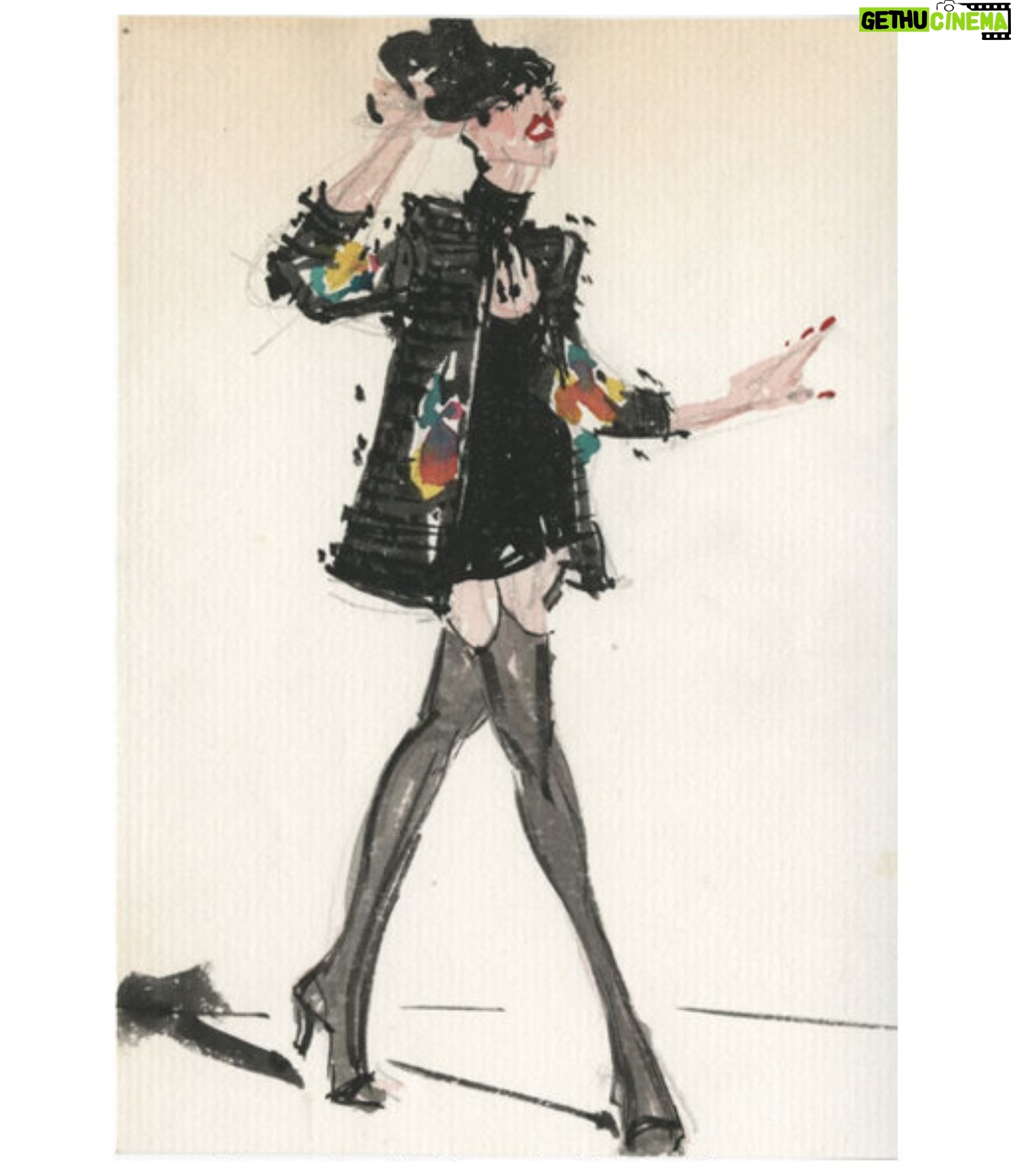 Liza Minnelli - 8.4K Likes - #FashionFriday from my archives: With my beloved @halstonstyle and a sketch of moi, from Cabaret!