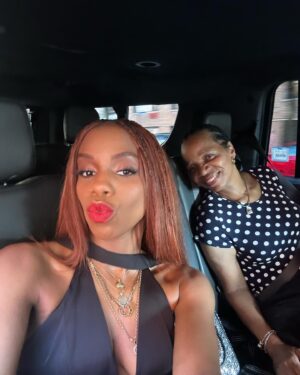 London Hughes Instagram - I’m in a film, with these great comics, and I got to go to its world premiere in New York, with my mum. You know normal stuff!

Group Therapy is a hilariously beautiful film, thank you @therealhartbeat for giving me the opportunity to tell my story.

I can’t wait for you all to see it! 🙈✨

Dress: @aliceandolivia 
MUA: @n.colebueno 
Shoes: @givenchy 
📸. @gettyimages