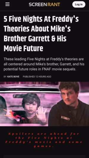 Lucas Grant Instagram - Cool article in ScreenRant today about my character Garrett’s future. Which one do you think is true? Or do you have a different theory? https://screenrant.com/five-nights-at-freddys-garrett-future-theories/

@screenrant @fnafmovie 

#fnafmovie #fnaf #fivenightsatfreddys #garrettschmidt #fnafgarrett #fnaftheories