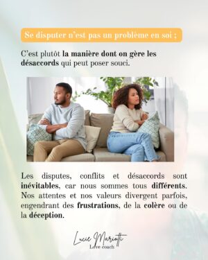 Lucie Mariotti Instagram - Les désaccords font partie intégrante de toute relation humaine. 🙏

Les disputes peuvent être source de tension et de stress, mais aussi de croissance et de compréhension mutuelle lorsque nous les abordons de manière constructive. 🎢

Alors swipez à gauche pour apprendre comment les prévenir, comment les gérer et comment rétablir l’équilibre dans le couple après une dispute.💕

Avec foi de l’amour, 
Lucie

#rencontre #epanouissement #sérénité #spiritualite #yogafrance #lovecoaching #rupture #travailsursoi #rencontrecélibataire #epanouie #serenité #yogapourtous #coachingfrance #coachingholistique #accompagnementpersonnalisé #disputes #desacccords #gestiondedispute