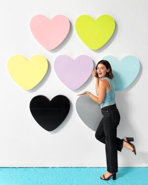Lucy Hale Instagram - purple heart painting for @lucyhale 💜