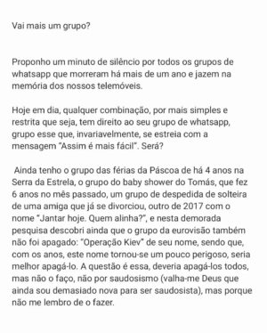 Luísa Sobral Instagram - "Vai mais um grupo?"

#pensamentoscronicos