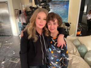 Luke Roessler Instagram - Congratulations on your @sagawards nomination Christina Applegate! You were phenomenal in all 3 seasons of @deadtome even through all of your challenges. I was so lucky to play your son Henry. You are a winner in every possible way❤️🏆. @netflix #christinapplegate #sagawards #deadtome