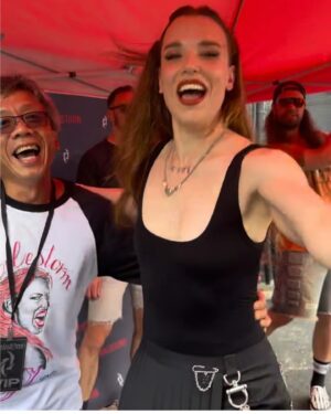 Lzzy Hale Instagram - I was so happy to meet you Mickey @theasiansaban ! Thank you for making me smile. Your joy is contagious and I hope you know that your posts have turned many bad days into good days. There needs to be more Mickeys in the world! So happy that you enjoyed the show!
