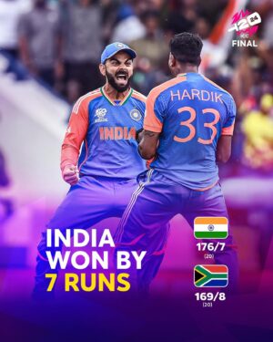 M. Sasikumar Instagram - And.. #india won 
Congrats Team #india 😍👍
#T20WorldCup24  #indvsa 

India second #T20WorldCup
#rohitsharma #viratkohli #hardikpandya 
#teamindia🇮🇳
