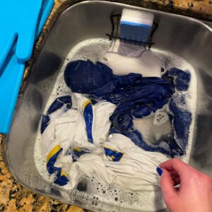 Maci Bookout Instagram - If I don’t text you back, it’s not because I don’t care… it’s because my hands are full. Literally.

We have 3 kids playing baseball/softball right now. Every. Single. Day. 

It’s midnight, and our washer broke. 
I’m hand washing uniforms that were worn today, and will be worn again tomorrow.

So if I don’t text you back, be patient with me. 

——

First World Problems.

My children and my husband are healthy, they all took hot showers and had a meal for supper, we all have a cozy bed to sleep in tonight. Thank you Lord.

I have running water, soap and healthy hands to wash these uniforms. Thank you Lord.

It’s midnight, and our washer broke. Thank you Lord for blessing my family and for being patient with me. 

🙏💙💯🔐
#thingsthatmatter