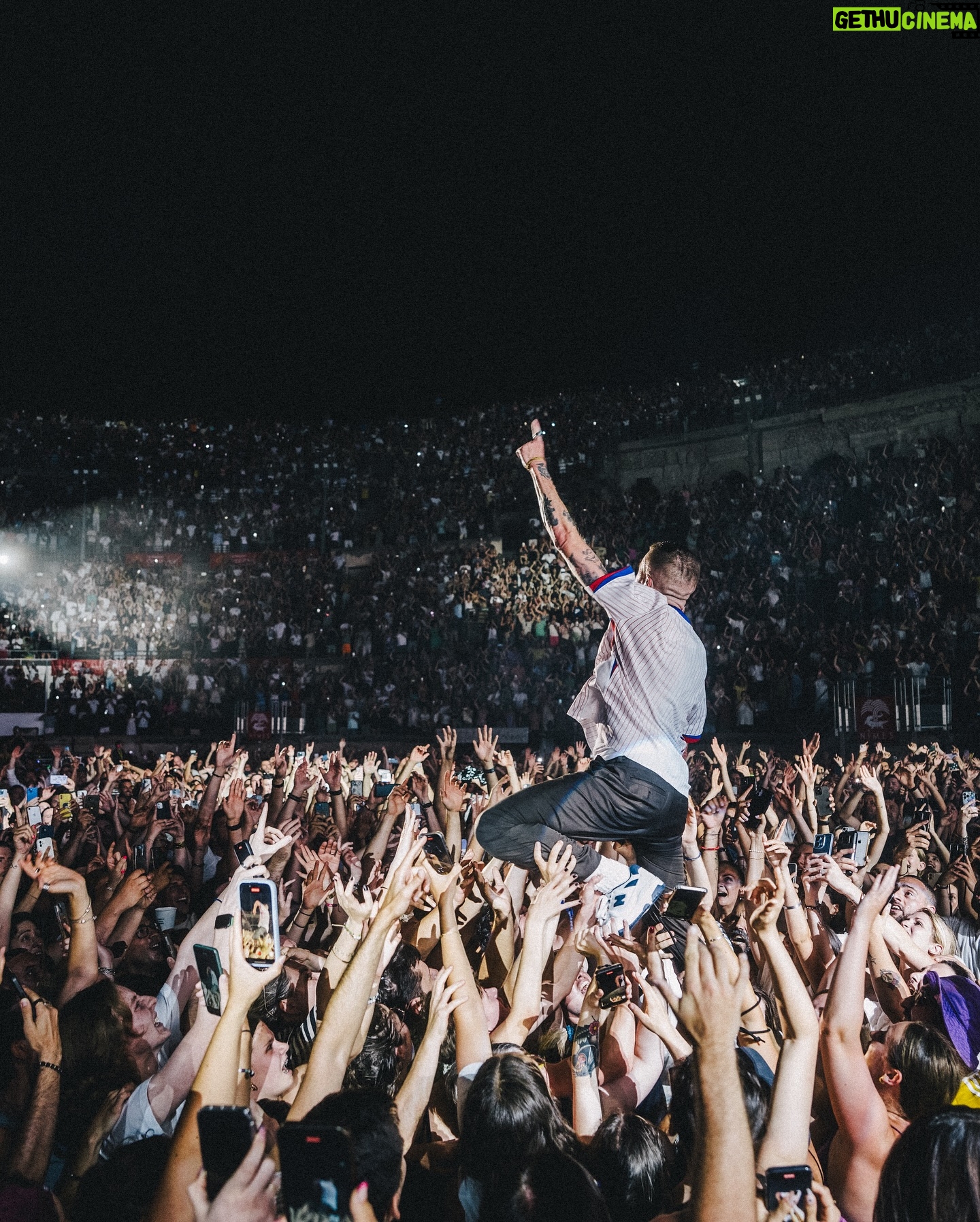 Macklemore - 120.9K Likes - My Grandma use to always say MercI beaucoup. Even with dementia, it was one of the last phrases she held onto before she transitioned. I always think of her in France, as itās one of the only French words I know. She was with me in Nimes the other night. Sold out the Coliseum. Merci beaucoup Nimes š«š·ā¤ļøā¦ that was perfect