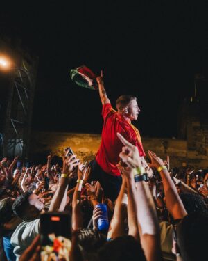 Macklemore Instagram - Last night I got to perform in a castle in Malaga Spain under the strawberry full moon. Hella wizard vibes. Doesn’t get much better than that. So much love to all the people that came out and rapped every word with me. Spirit unmatched. Divine alchemy. 🇪🇸✨❤️