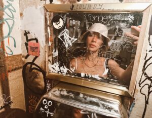 Madeleine Humphries Instagram - Grungy Bathroom OOTDs in the big city