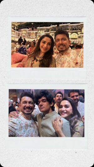 Madhuri Dixit Instagram - Amazing times celebrating the wedding of Anant and Radhika!❤️ Spectacular Baraat✨Fabulous friends and family coming together and having fun!🤩

#arwedding #anantradhikawedding #ambaniwedding #weddingfun #monsoonwedding #celebrations