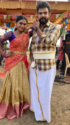 Mahesh Subramaniam Instagram - Kanja Poovu Kannala #viruman #muthazhagu #shooting #trending #reelsinstagram