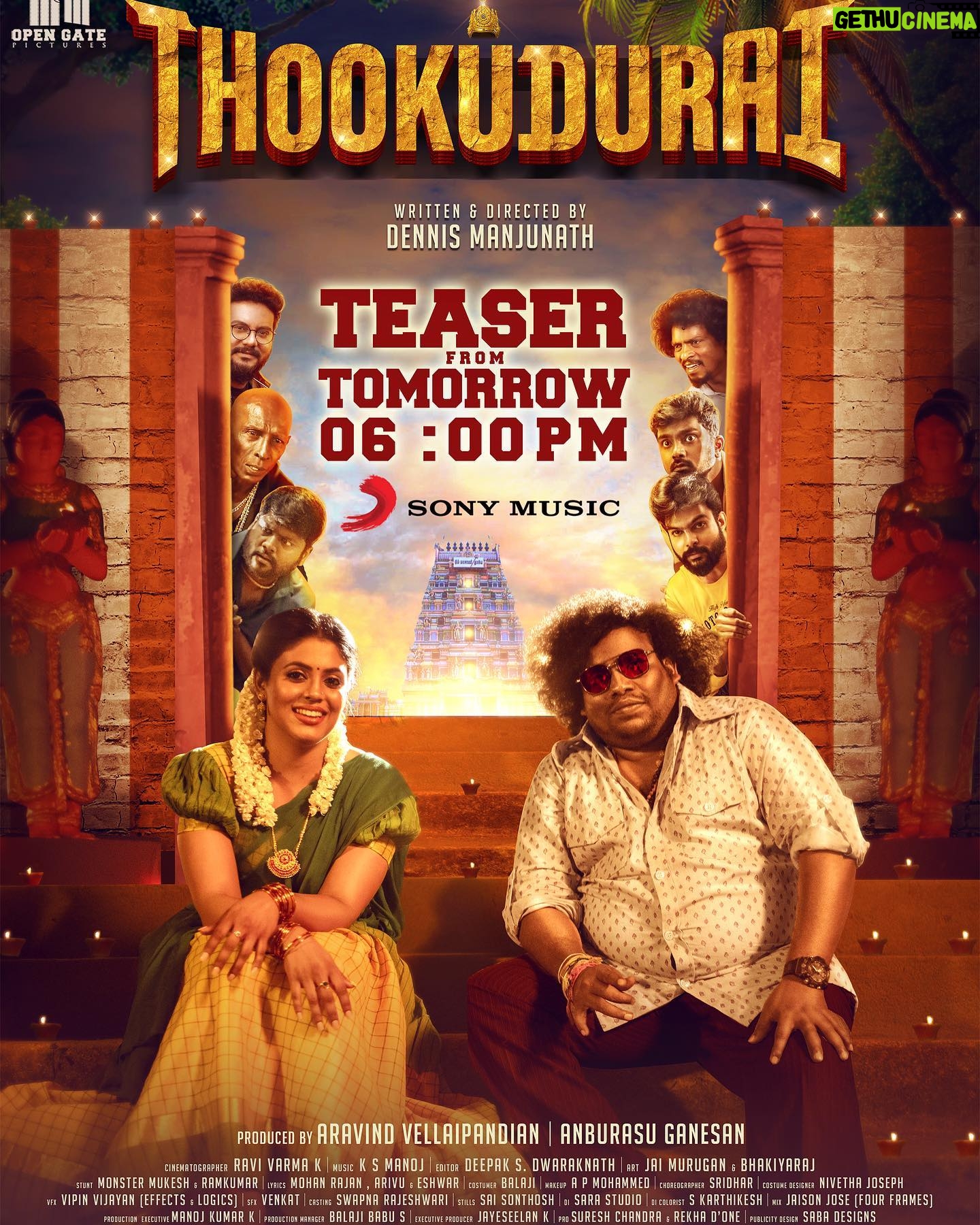 Mahesh Subramaniam - 1.1K Likes - What more I can ask for ?
Behold the hilarity of the lads trailing the preciousness 💥
#Thookudurai teaser out tomorrow 6pm @sonymusic_south
#ThookuduraiTeaser
🎬 @dennisfilmzone
🎹 @ksmanoj.ks
@opengatepictures @yogibabu.official_ #MottaRajendran @iam_ineya @actor_balasaravanan @senrayan_official @Mahesh.subramaniam_offl @nadigar_marimuthu @namonarayananoffl @kumkiashvin @raja_vetri_prabhu_ @ravivarman_rv_dop @editorsudhir @editor_deepak @aravind.mvp @vinoth.kumar_official #JaiMurugan & @bakiyavellayan @monster_mukeshh & #Ramkumar @therukural @mohanrajan_lyrici #CostumerBalaji @a.p_mohammed_makeup_artist @choreographer_sridhar @nivetha_joseph @aravind visualaiter @rathi.baskar @vi_sharath @vinotharivazhagan351 @aakoo_mohan #Effects&Logics @swapnacastings_official @santhosh_cine_photographer #ThomasKuriyan @balakrishnansreeram @getin_dream @Manojkumarkalaimani @balaji_babu.s #EPJayaseelan @sabadesigns213 @sureshchandraaoffl @donechannel1 @digitallynow