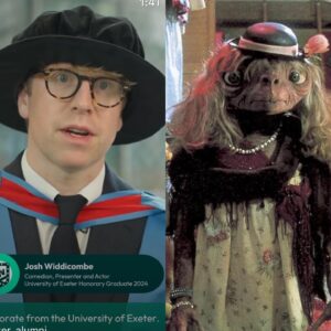 Maisie Adam Instagram - Congratulations to @josh_widdicombe on your honorary doctorate, really proud of you mate - and you looked fab don’t let anyone tell you different xo