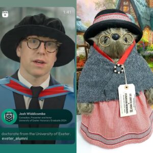Maisie Adam Instagram - Congratulations to @josh_widdicombe on your honorary doctorate, really proud of you mate - and you looked fab don’t let anyone tell you different xo