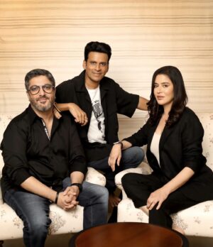 Manoj Bajpayee Instagram - One of the best birthday gifts ever, and yes, I had a hand in picking it out 😉 Thrilled to announce a new project from Aurega Studios – a riveting new soon-to-be-titled courtroom drama starring my amazing (and very talented) husband @Bajpayee.Manoj, directed by the fabulous @apoorvsinghkarki01, and produced by yours truly, @vikramkhakhar, and @Bajpayee.Manoj under our home production Aurega Studios.

Today is even more special as we celebrate the release of Manoj's 100th film, #BhaiyyaJi, on @zee5, and the milestone of #SirfEkBandaaKaafiHai reaching 1 billion watch minutes.