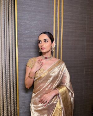 Manushi Chhillar Instagram - The saree saga continues 🤍

Outfit: @dhruvipanchallabel 
Bag: @fizzygoblet 
Stylist: @sheefajgilani 
Team: @shriyaamahajann @jhanvikhatwani_