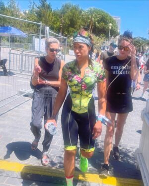 Margot Bingham Instagram - Feelin’ very inspired by all things #triathlon and #olympics right now!! Reminiscing on my incredible journey-which, turns out, the journey was the best part! All the people, support, and magic of transforming my strength and stamina-an idea, something I never imagined I could ever do, someone I thought I could never achieve to be…that fear and false story?? I ate it for breakfast at 3am, Nice time😎. Fight to keep the dreams you want. Work for the results. Then, keep going🦋✨ #photodump 

@desoto_sport for the fit🩱

Shout out to my mama for waking up at 430am and walking to my bike rack with me for my 5am start pre swim ….and then panicking all day that I wouldn’t die🙏🏽 ladies, you were there every step of the way💕 until next year😏😜