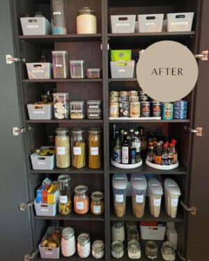 Marie Kondo Instagram - Wow 🤩 @allsprucedup_ certainly spruced up this pantry! By labeling and keeping items on display, she's made it a breeze to locate everything at a glance.