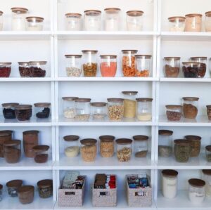 Marie Kondo Instagram - From a blank slate to a work of art! @straightenupbyjanelle used canisters from the @thecontainerstore X @konmari.co to create this display of ingredients for her client. Doesn't it spark joy? 🤩✨