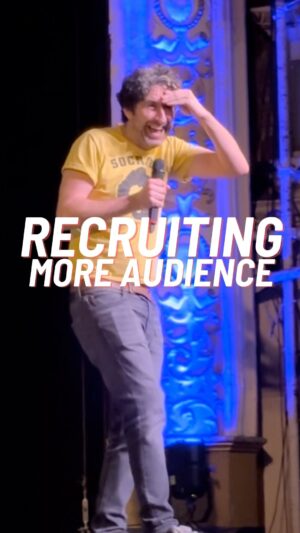 Mark Watson Instagram - Get you an audience that brings their friends in the second half…

Part 2 of the Crewe turnout antics, huge news for Crewe-Stoke relations.

#markwatson #crewechallenge #stokeontrent #lockedout #taskmaster #standup #comedian #crowdwork