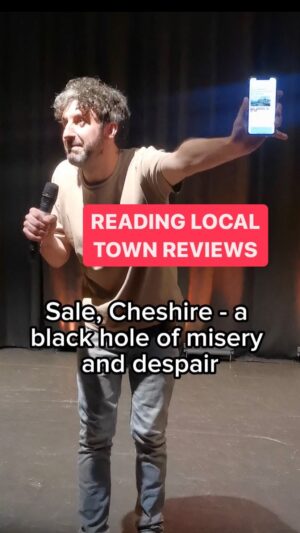 Mark Watson Instagram - A very impassioned local critic chows down on Sale, and I had to let them know. 

I’ll be doing this or some other ridiculous nonsense at a town near you soon enough, maybe come through? There will also be jokes. 

Winchester and Lincoln next week, would love you to come through. 

#cheshire #content #review #angry #critic #standup #tour #taskmaster #markwatson