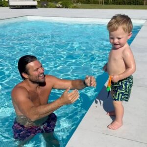 Mark Wright Instagram - Pool days with the nephews 💙💙💙 Joshie, Presles & Dusto!! Love em to bits!!
