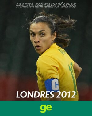 Marta Instagram - RAINHA MARTA 👑 🇧🇷 

Seis participações em Olimpíadas não é para qualquer uma! A lendária camisa 10 do Brasil é figurinha histórica desde os Jogos de Atenas, em 2004, quando tinha 18 anos de idade. 💚💛 

Dentre os inúmeros recordes, é a única atleta a marcar gols em cinco edições diferentes. Inclusive, está a apenas um gol de igualar Cristiane na artilharia das Olimpíadas de todos os tempos! #OlimpíadasNoGe #Paris2024 #FutebolFeminino 

📸 AFP, Ministério do Esporte e Reuters