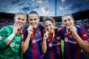 Marta Torrejón Instagram - Without words. An amazing season! Thanks to everyone. 23/24 🔚🔵🔴. See you next season! #viscabarça