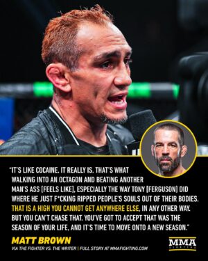 Matt Brown Instagram - Matt Brown on why it’s so hard for Tony Ferguson to consider walking away