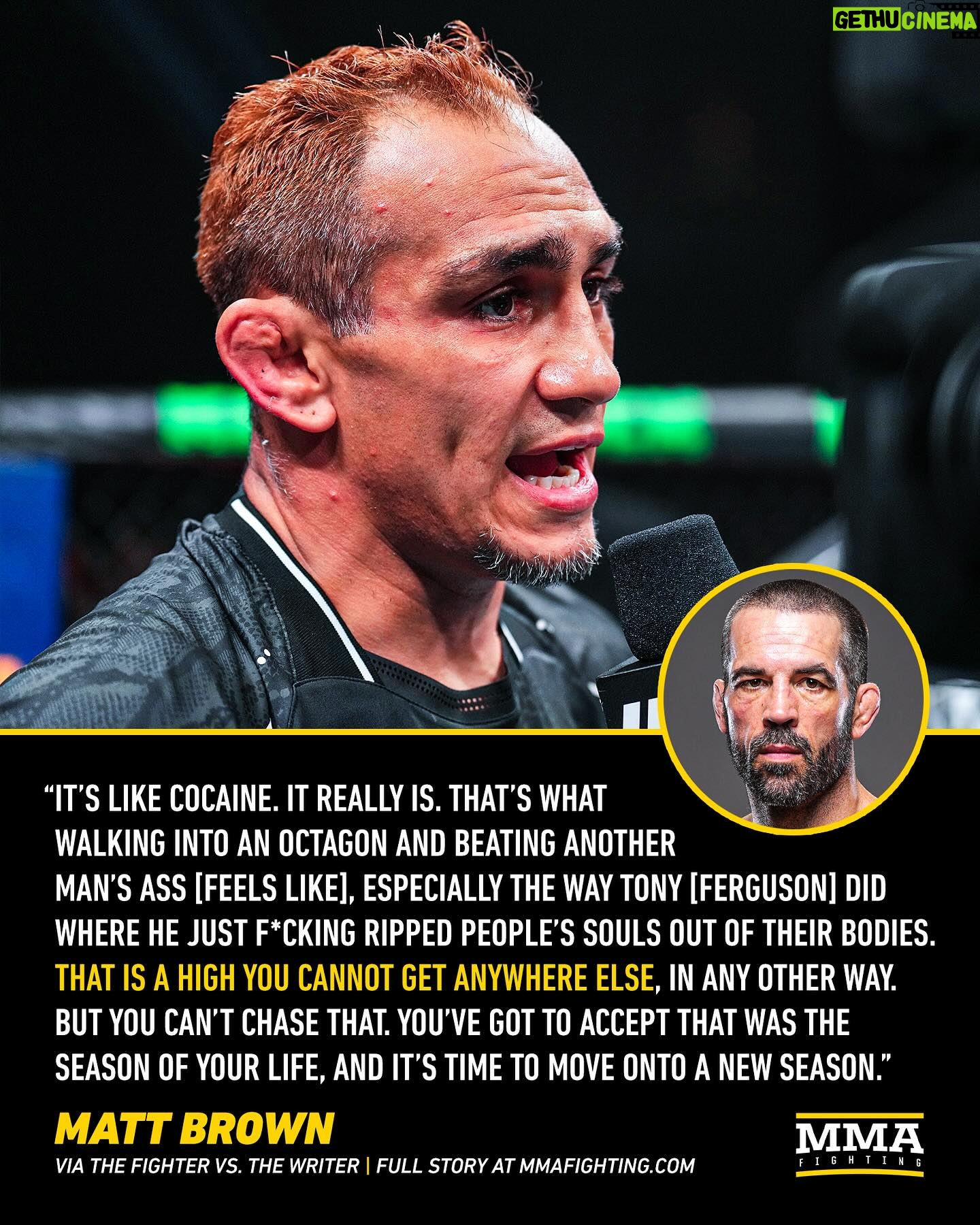 Matt Brown - 13.9K Likes - Matt Brown on why it’s so hard for Tony Ferguson to consider walking away