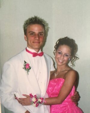 Matt Cutshall Instagram - High School prom Matt in the house. I went pink bowtie to match my dates dress. How sick is that? Right before the dance my buddy Chris Jolliff and I chugged a few Smirnoff Ice’s while blasting Jagged Edge to get riled up.
