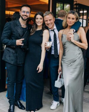 Matt Cutshall Instagram - I honestly look like a UTA agent with all my clients however this was my friends wedding. A wonderful time it was celebrating them 🥂 @benbrunotraining @nobread 💕